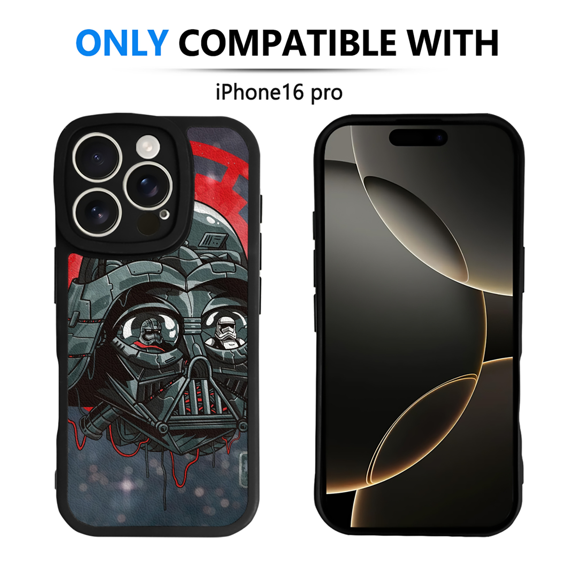 （画像用） スター・ウォーズ Star Wars 【iPhone 16シリーズ対応】シリコンスマホケース（レザー調） 材質：シリコン